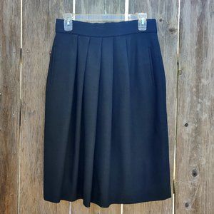 Vintage Black Wool Evan Piccone Skirt | Tag Size 10 | Made in USA